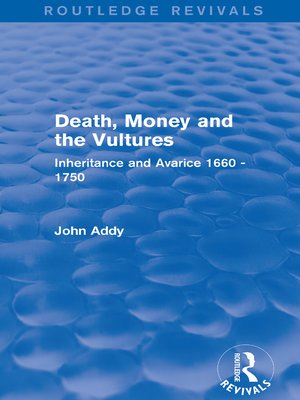 cover image of Death, Money and the Vultures (Routledge Revivals)